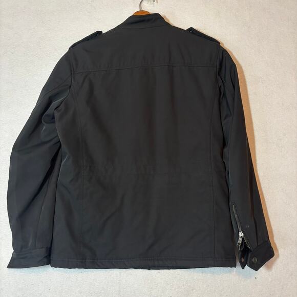 Banana Republic Black 4 Pocket Field Jacket Men's Sz Medium Water Resistant - Picture 2 of 9